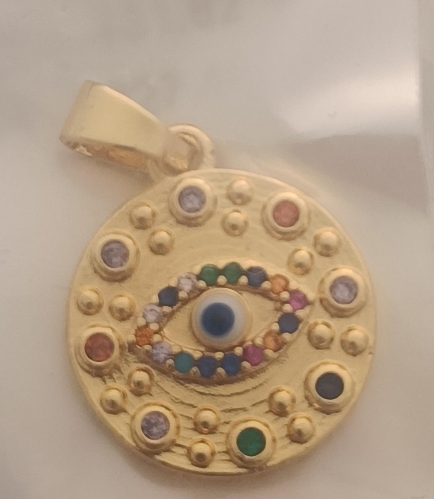 DIJE ZIRCULO OJO ZIR. COLORES