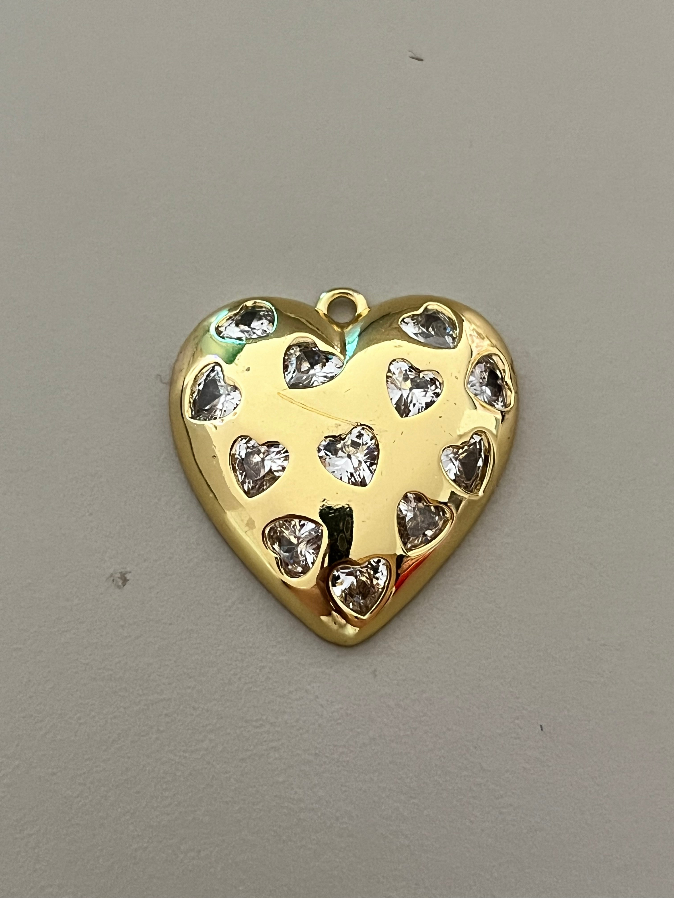 DIJE CORAZÓN BRILLO (REMATES)