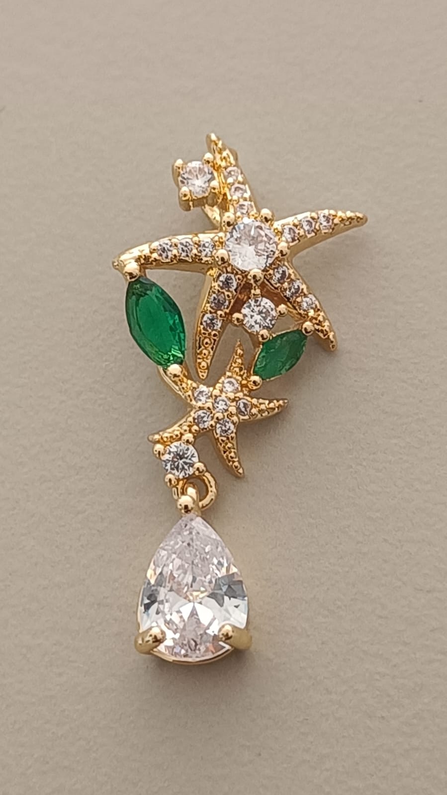 DIJE ESTRELLA DE MAR DOBLE ZIR VERDE