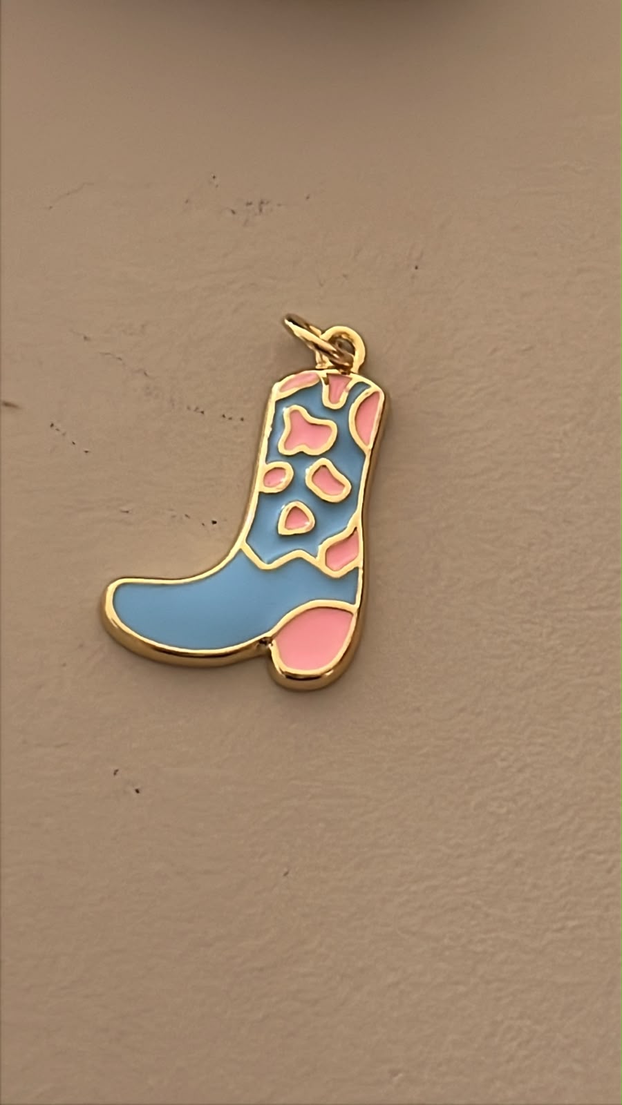 DIJE BOTA AZUL Y ROSA