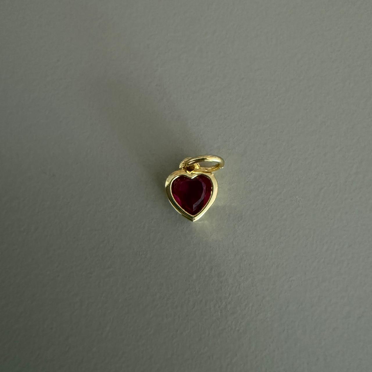 DIJE CORAZON MINI ROJO